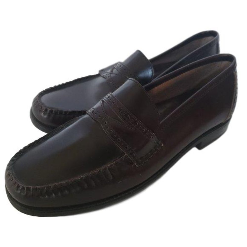 Bass Weejuns Penny Loafers Brown Leather Size 9